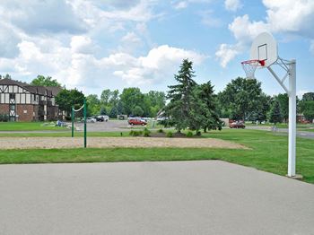 Basketball and volleyball courts